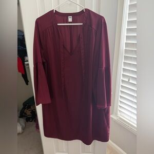 Old Navy Burgundy Dress